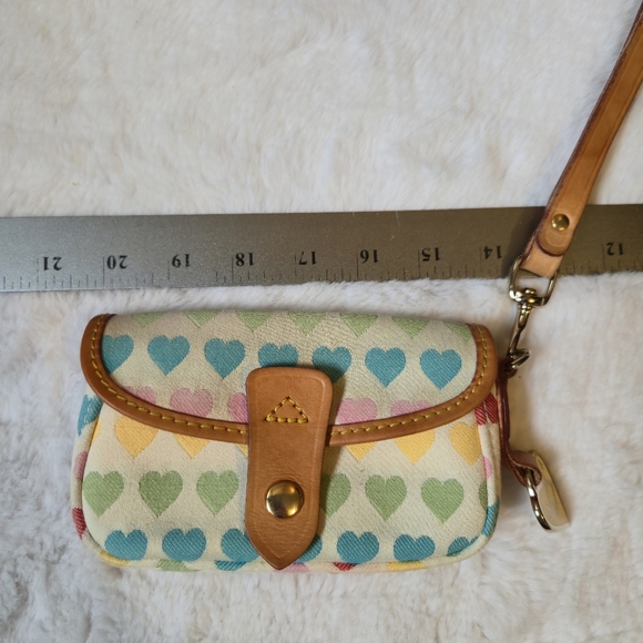 Dooney & Bourke Handbags - Dooney & Bourke Rainbow Sweatheart Canvas Wristlet
